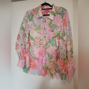Lilly Pulitzer Floral Button-Up Shirt